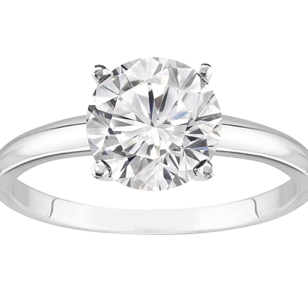 1 Carat Lab Diamond Engagement Ring, White Gold, Size 7 - With Box
